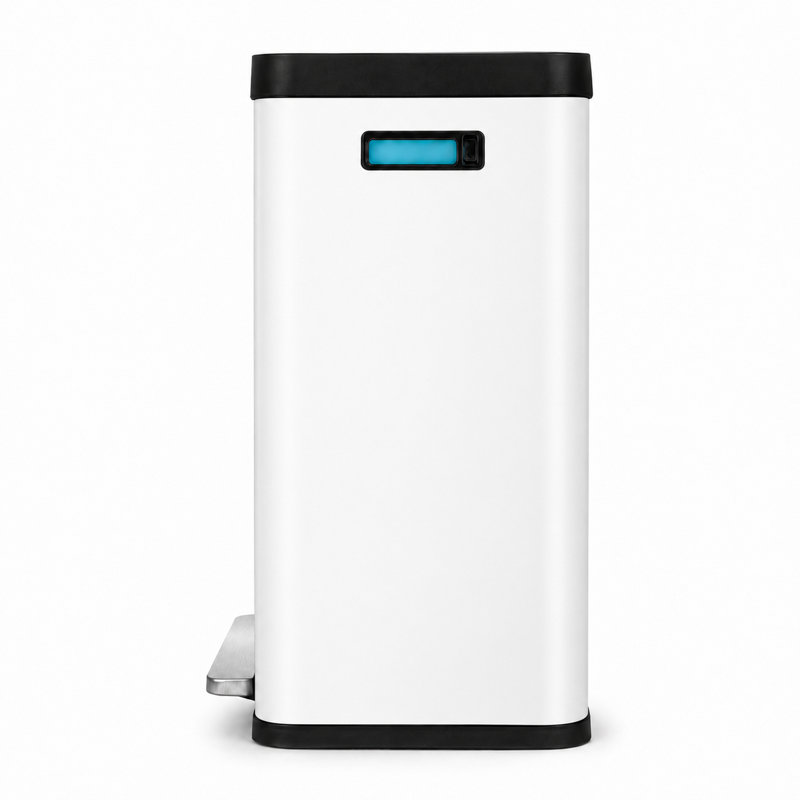 Poubelle à recyclage double en acier inoxydable 19 gallons avec contrôle des odeurs CleanAura et couvercle à fermeture en douceur Home Zone Living