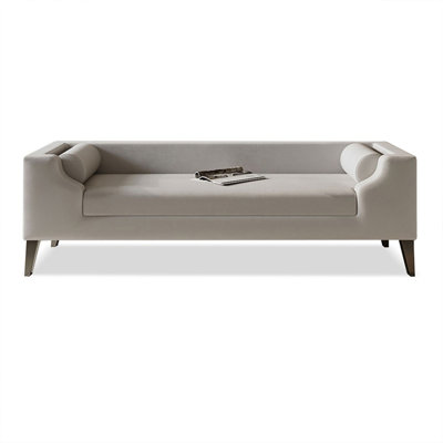 Gray Black Upholstered Bench