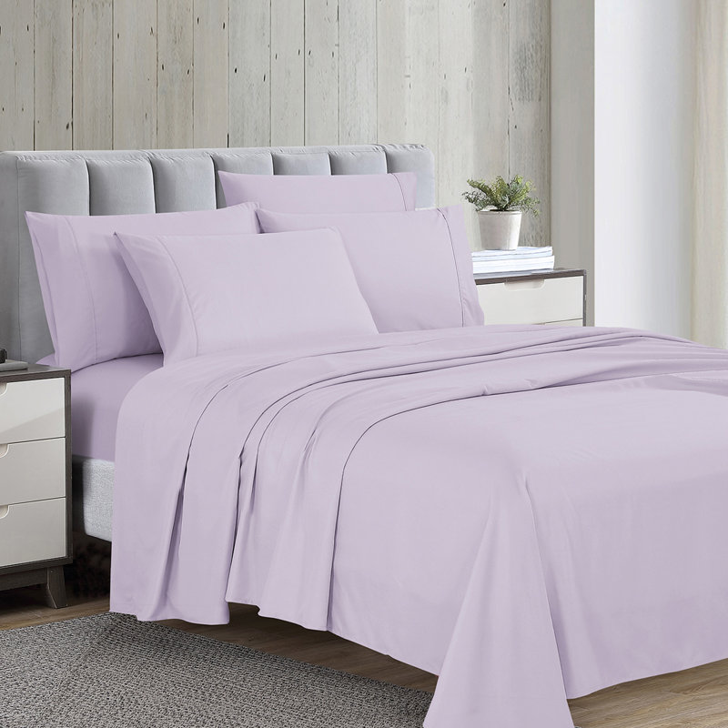 Swift Home Ultra-Soft 6-Piece Sheet Set with Extra Pillowcases - Essential 1800 Series Microfiber - Fits Mattress up to 14" Tall - Peach Fuzz, Durable, Easy Care