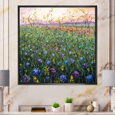 Champ vibrant de fleurs sauvages - Peinture