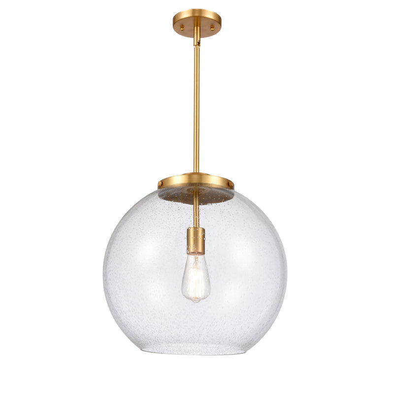 Luminaire sphère suspendu à 1 lumière Ralph, Or satiné