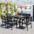 U-Style Outdoor Table And Chair - Steel, Modern For Patio, Balcony, Gardens, Seats 6 Steel Furniture Robust, Design-2056689756