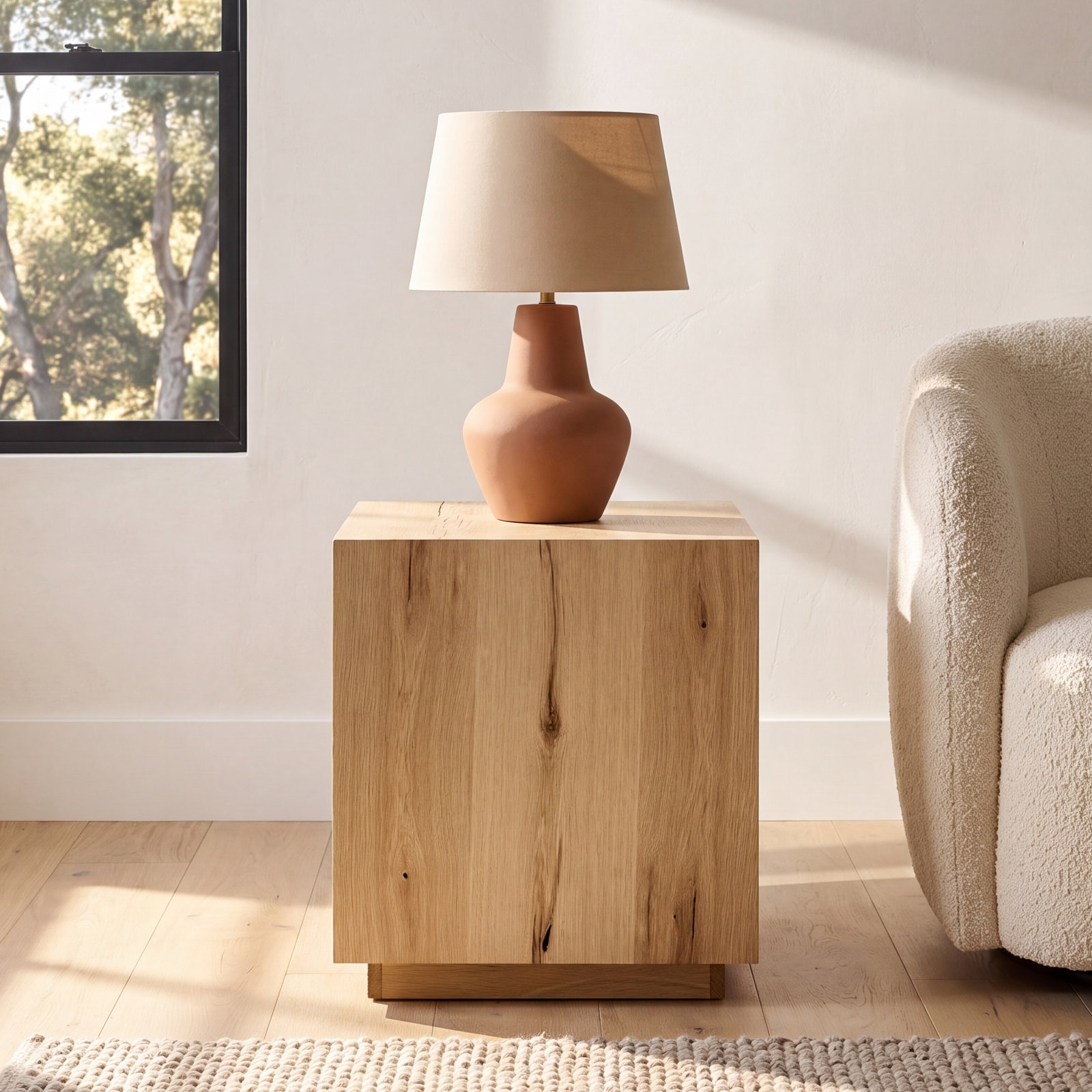 Taryn 20" Block End Table, Natural