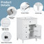 Meuble-lavabo fonctionnel avec lavabo, plusieurs tiroirs et armoire, construction durable, design moderne pour le rangement de la salle de bain