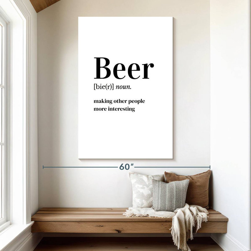 Beer The Noun, 51" H x 34" W