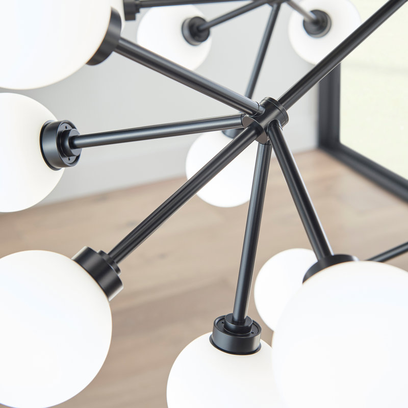 Mara 45 - Light LED Chandelier, Matte Black