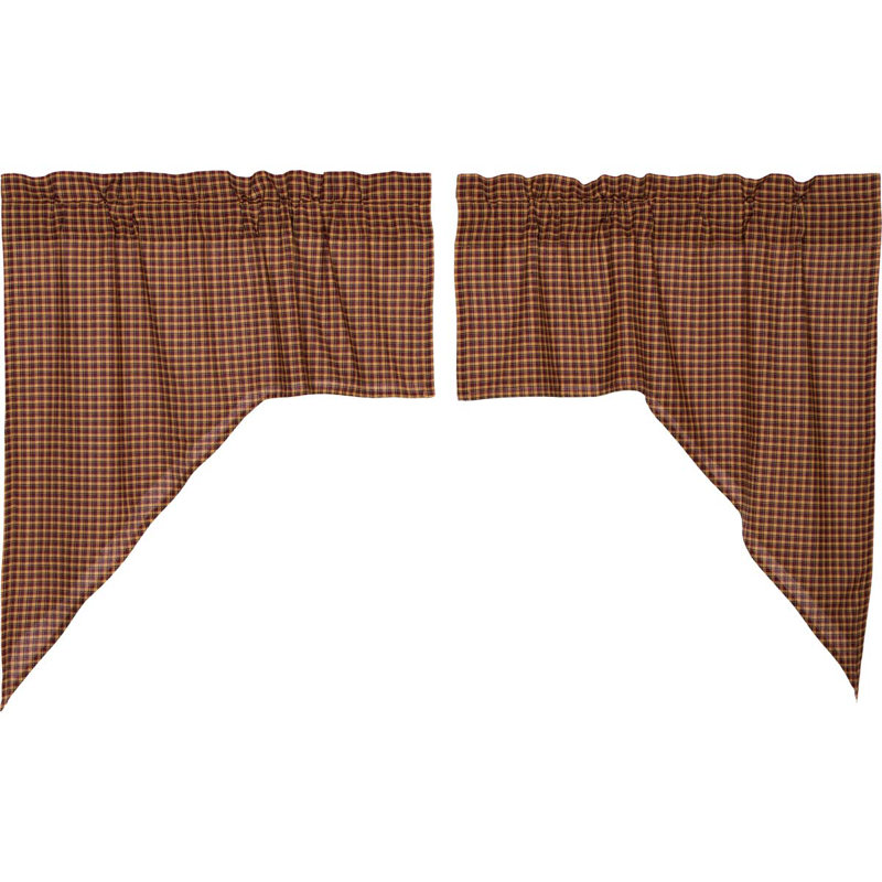 Medomak Cotton Plaid Swag Window Valance