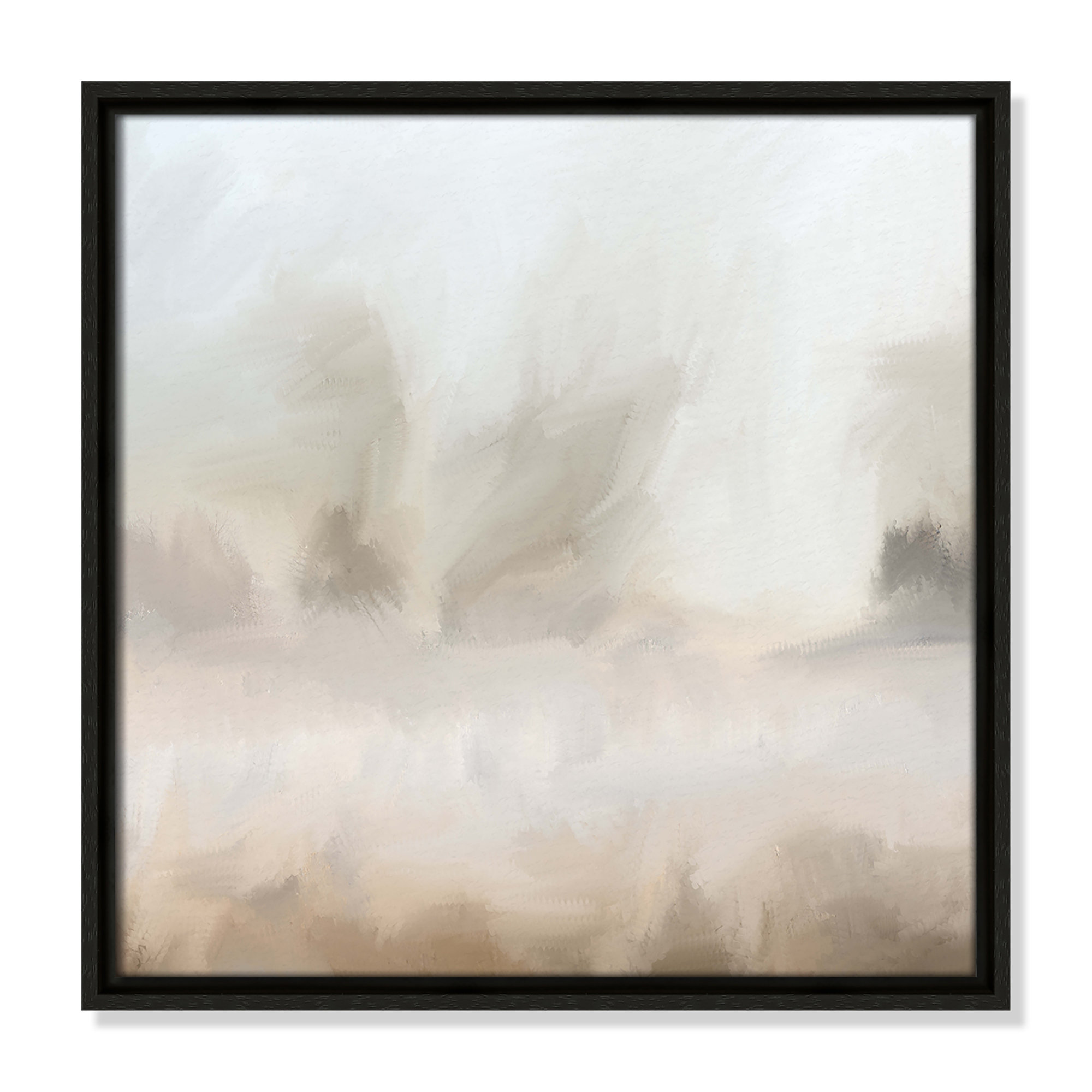 Mirage - Floater Frame Canvas, Espresso, 17.5" W x 17.5" H