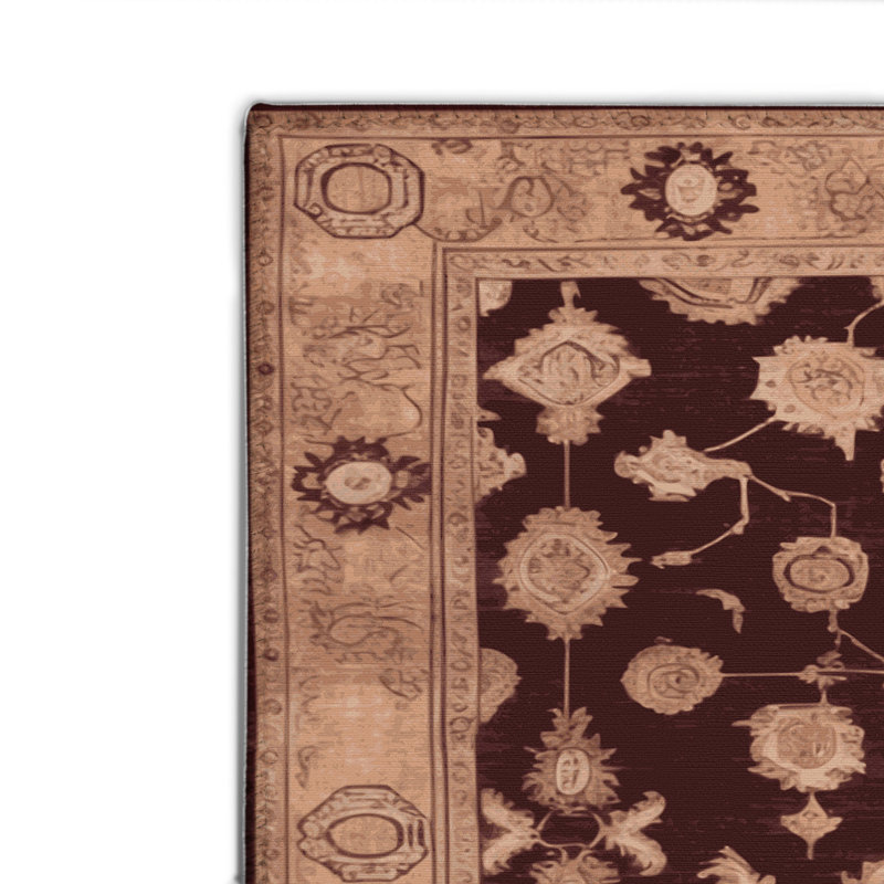 Tapis intérieur et extérieur brun Overdyed, Rectangulaire 2 pi x 3 pi