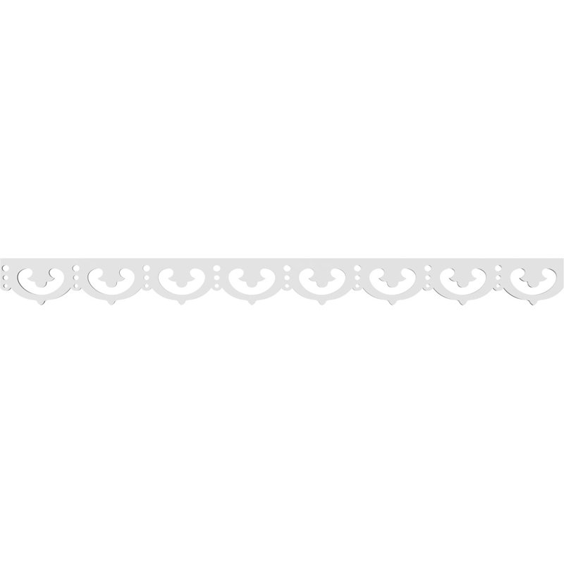Garniture de course en PVC de qualité architecturale Carmella, H 4 po x L 48 po x P 0,63 po