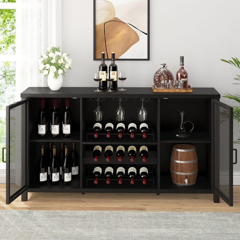 35cm Bar Cabinet, Black Oak