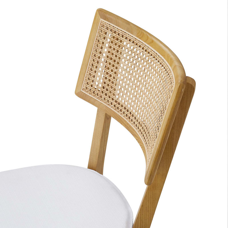 Modway Caledonia Dining Chair, White/Natural