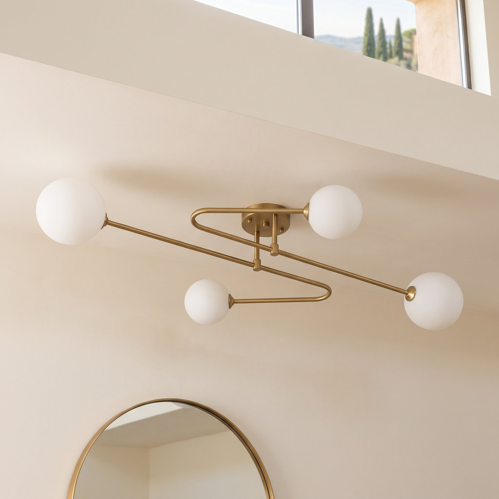 4-Light Semi Flush Mount