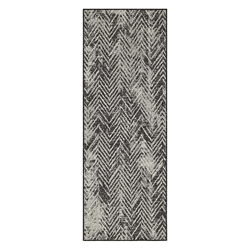 Chevron Indoor/Outdoor Area Rug, Runner 2'7" x 7'3"