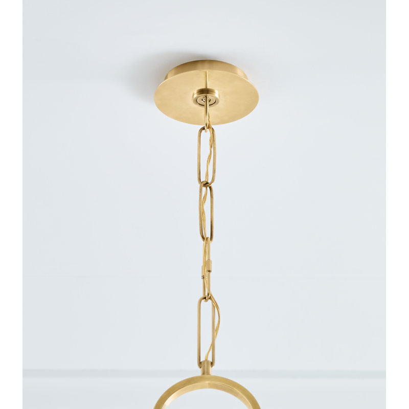 Kelly Wearstler Melange Small Elongated Pendant, Antique-Burnished Brass