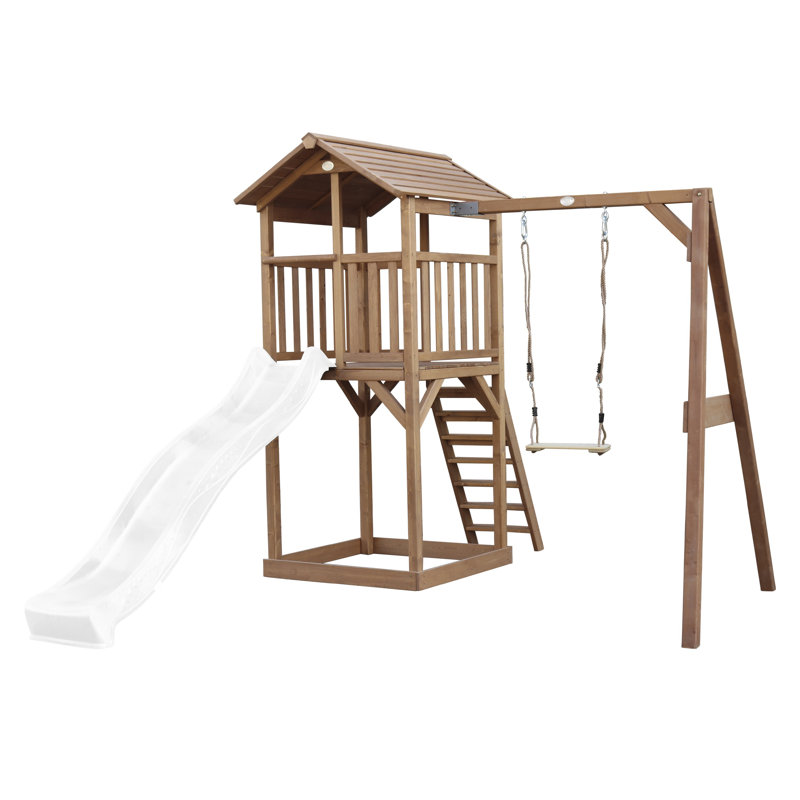 AXI Swing Set with 1 Swing(s) , 1 Slide(s), White