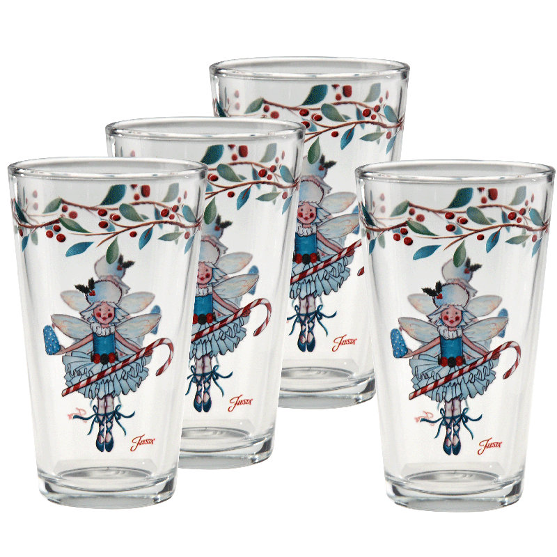 Ensemble de 4 verres à vin en forme de fée prune sucre 16 oz Fiesta