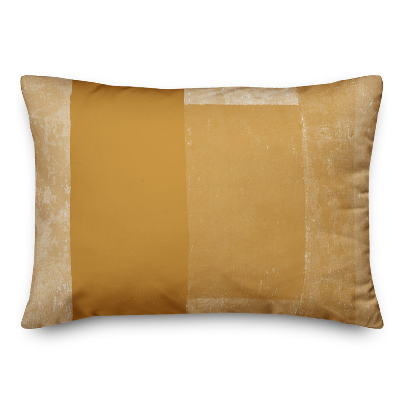  Coussin intérieur / extérieur géométrique, Orange / Jaune