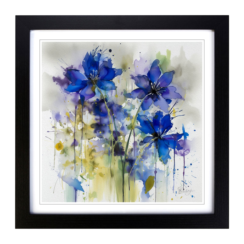 Single Picture Frame Print on Wood, Black