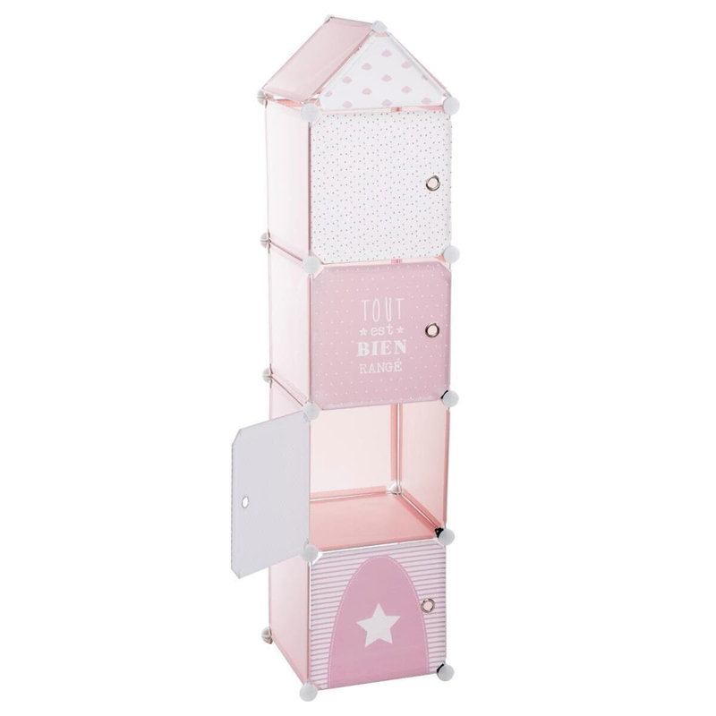 Amdi 139 cm H X 34 cm W Kids Cube Bookcase