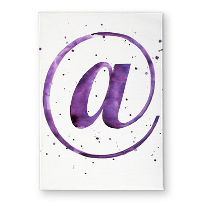 At Purple Typo & Symbols Door Mat - Indoor/Outdoor Decor