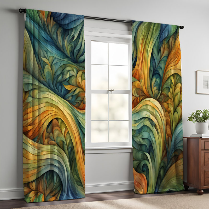 Paire de rideaux semi-transparents Emone, L 40 po x L 82 po
