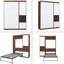 Lit escamotable simple avec armoire murale, blanc-2109319172