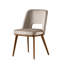 Foyer Upholstered Open-Back Chair with Wooden Base-1349894855-1349894857