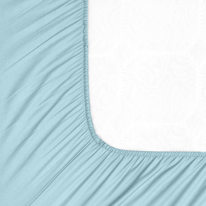  100% Cotton Percale Crisp and Cool Sheet Set (3 PC.), Aqua, Twin