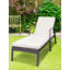 Chaise longue d'extérieur en rotin et osier brun