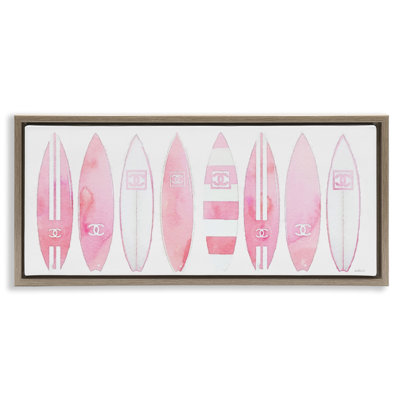Nautical Glam Fashion Surfboards  Floater Canvas Wall Art by Amanda Greenwood
