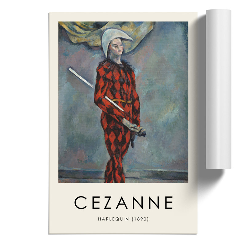 Harlequin Print by Paul Cezanne - Frameless Print, 59cm H x 42cm W x 0.1cm D