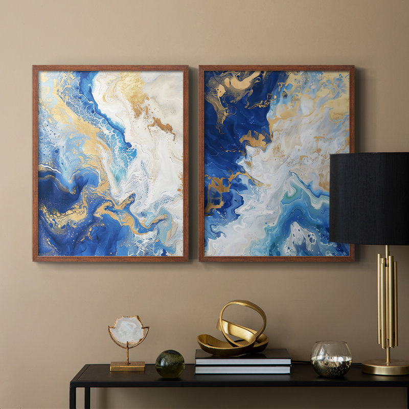 ABSTRACT Series CD III - Reproduction encadrée de qualité supérieure - prête à être accrochée - aucun clou requis - aucun clou requis