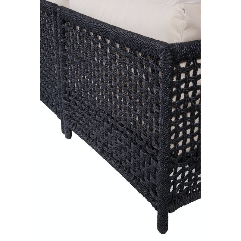 Chaise de patio avec coussins Bayside, Noir, Intérieur / extérieur naturel; 6372-91
