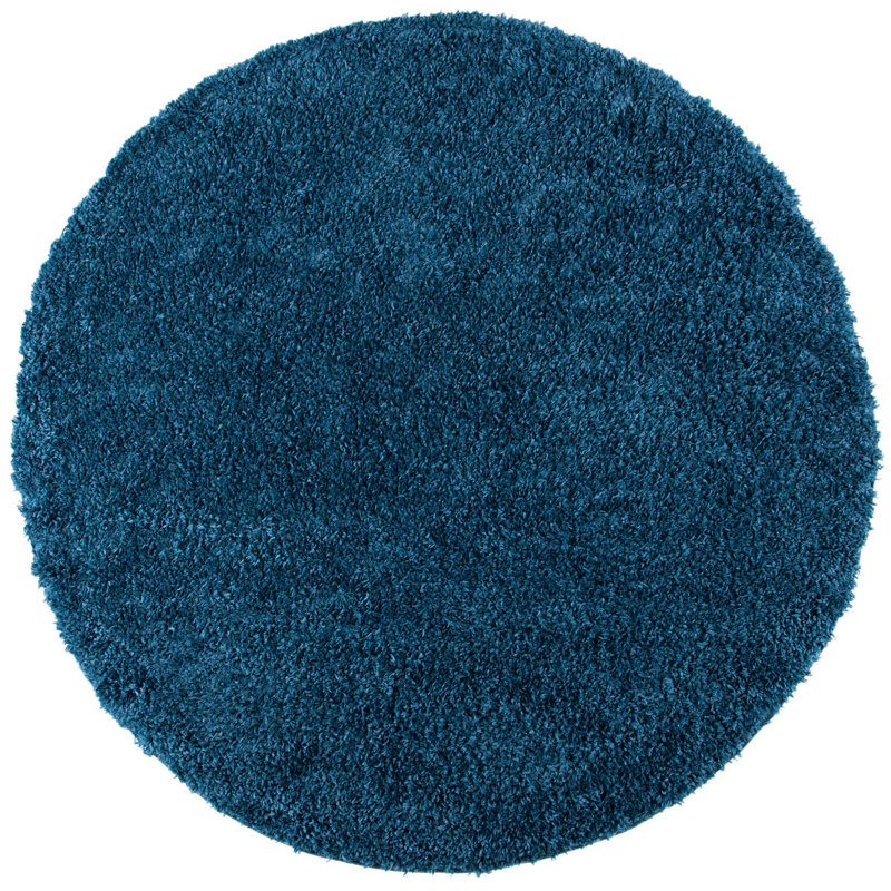 Quadra Shag Performance Solid Color Rug, Round 5'