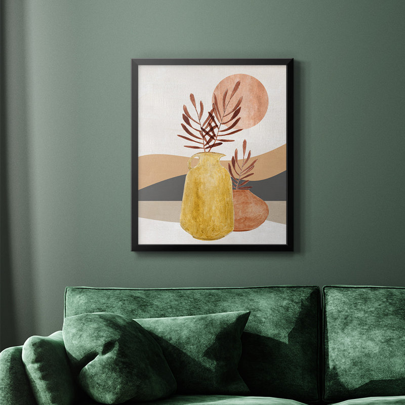 Toile encadrée de qualité supérieure Adobe Moon I - prête à être accrochée, Noir, H 24 po x l 20 po