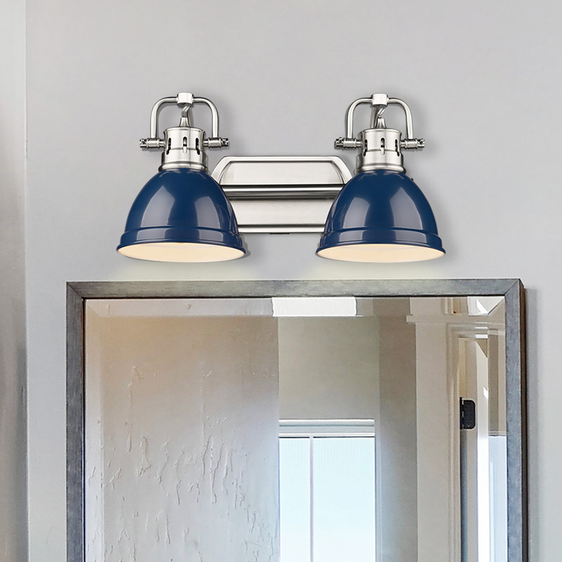 Lyndee 2 - Light Dimmable Vanity Light, Pewter, Navy Blue