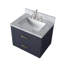 Meuble-lavabo simple bleu 24 po X P 18 po D, dessus en acrylique et robinet-117825108