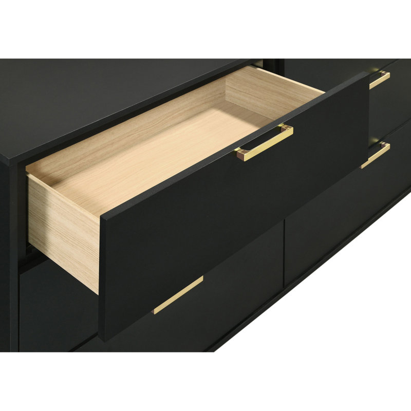 Commode rectangulaire à 6 tiroirs Lexie