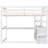 Hadi Multifunctional Full Wooden Loft Bed with Desk and 2 Drawers-369601987