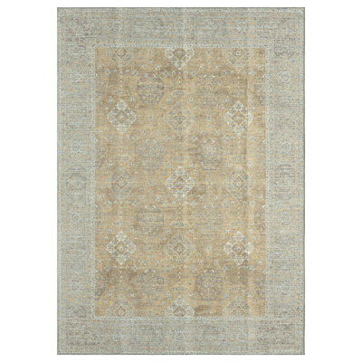Barclay Washable Gold Area Rug