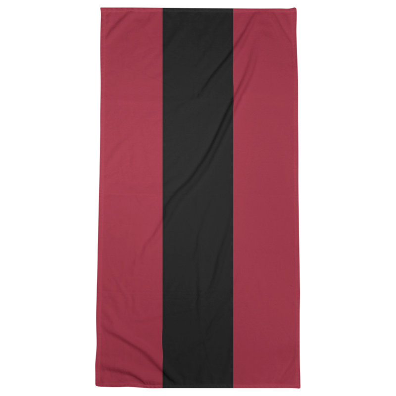 Beach Towel, Sedona Red/Black/Sedona Red, Polyester/Cotton, Beach Towel
