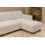 Élégant canapé d'angle de 63,4 po x 107,5 po x 33,9 po | Structure en bois de hêtre et en carton, tissu 100% polyester | Siège en mousse à haute densité de 8 cm et 5 cm, 2 coussins inclus | Design élégant blanc et beige, idéal pour les salons modernes-1797897221-1797897223