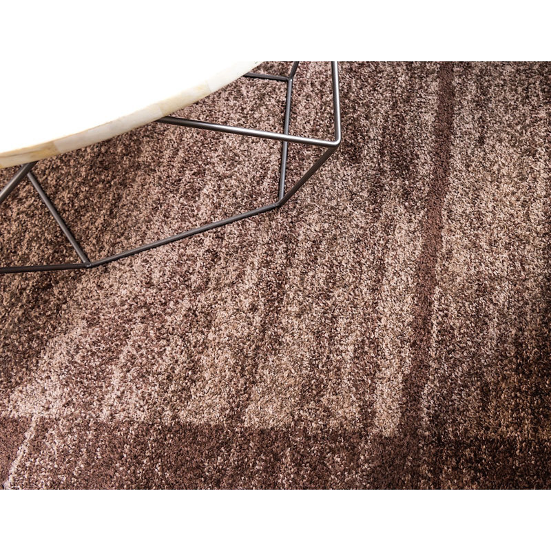 Tapis brun à motif géométrique Harvest, Rectangle 5 pi x 8 pi