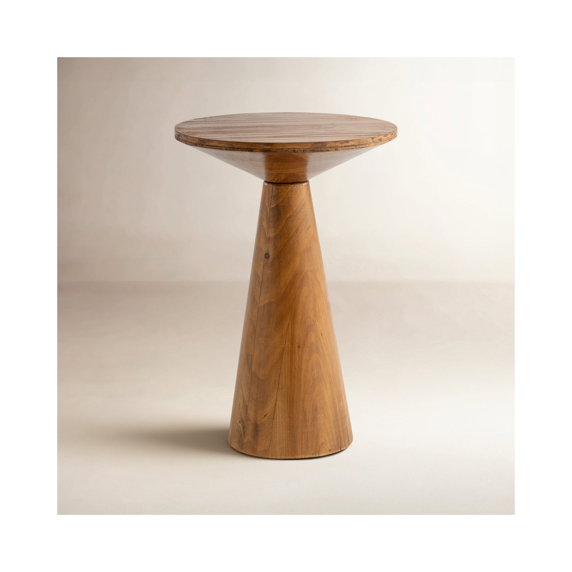 Bozovich Solid Wood End Table, 19.5" H x 13.5" W x 13.5" D, Brown
