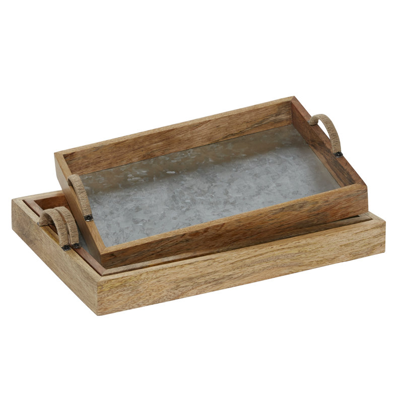 Ensemble de 3 plateaux de service Bangou
