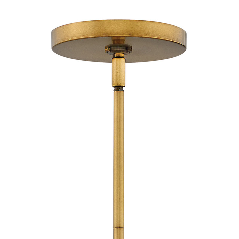 Bette Mid-Century Modern One Light Pendant, Small, Heritage Brass