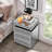 Mirrored Nightstand with 3 Drawers