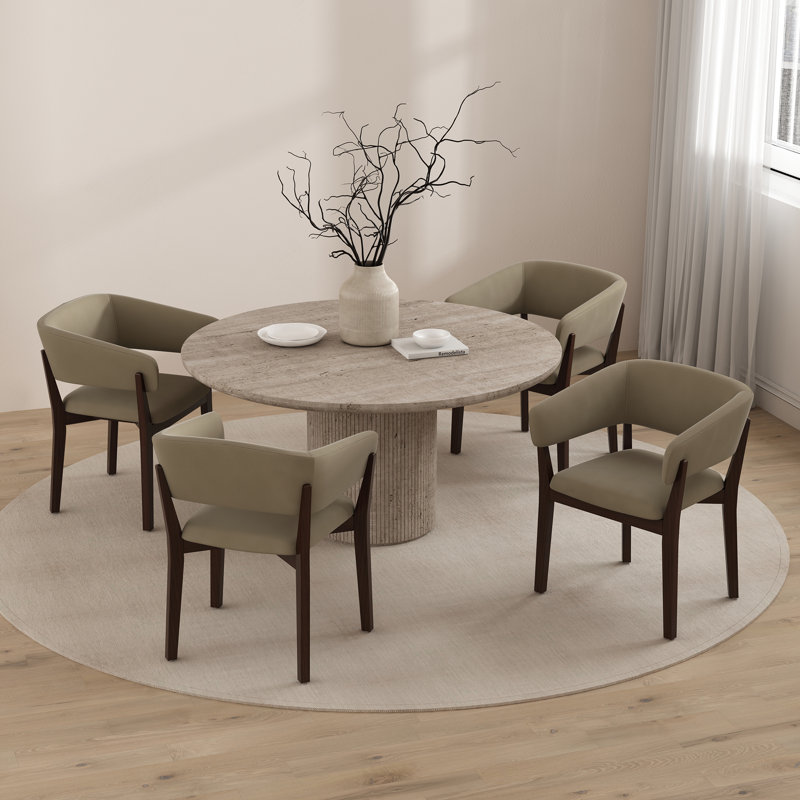 Fauteuil de salle à manger rembourré Blake, Lin lin