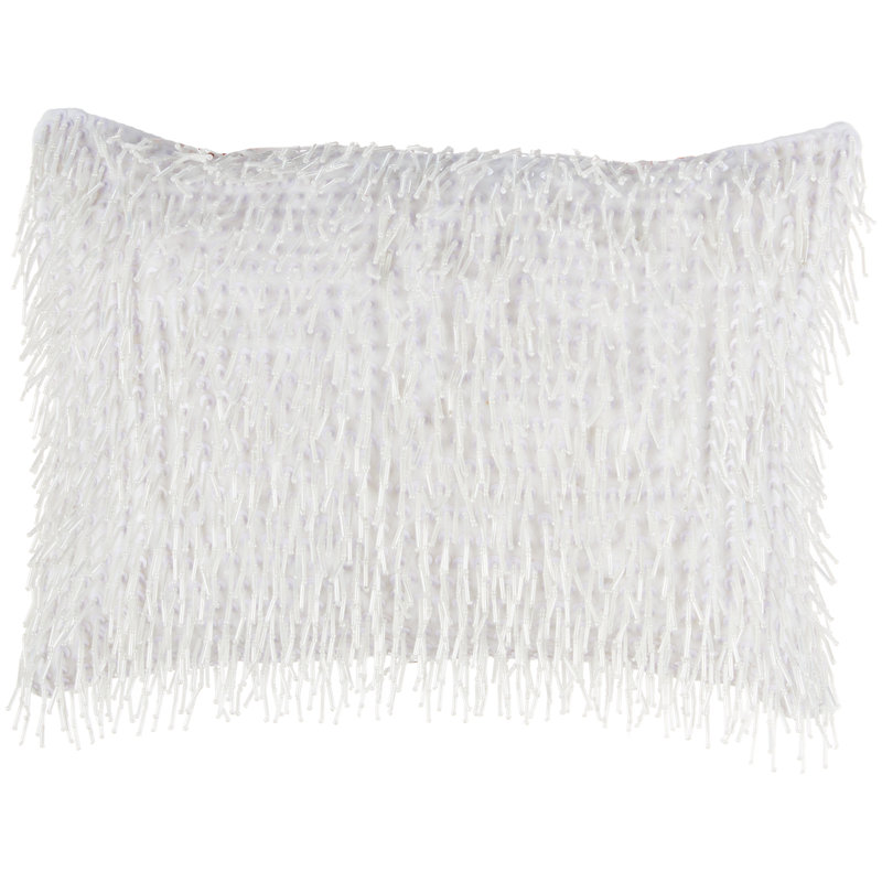 Luminescence Rectangular Cotton Pillow Cover and Insert, White